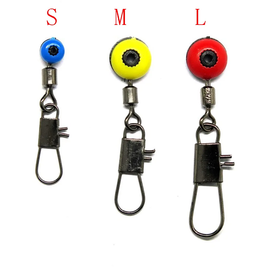 

Minfishing 50 pcs/lot sea fishing swivels rolling swivel with interlock Snap Fishing hook Connector for sea Fishing