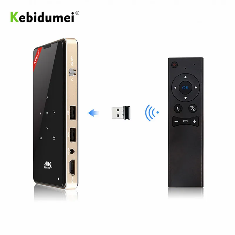 Портативный микро лазерный проектор kebidumei P8I Android 7 1 OS Pico Pocket HD Wi Fi Bluetooth мини