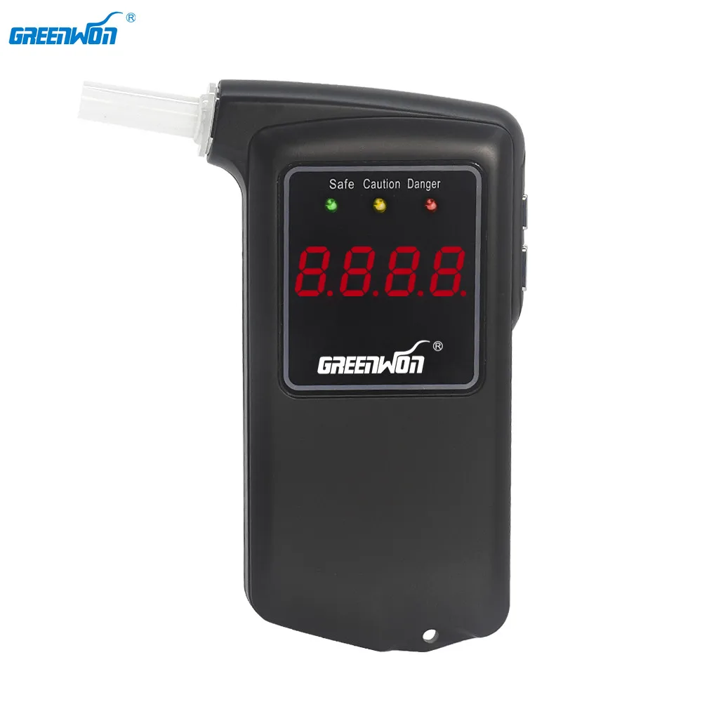 GREENWON الشرطة جهاز اختبار رقمي نسبة الكحول رقمي AT858S الخليوي الوقود الكحول التنفس الكحول متر