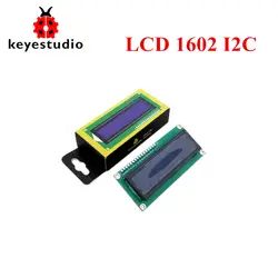 Бесплатная доставка! Keyestudio 16X2 1602 I2C/TWI ЖК-дисплей Дисплей модуль для Arduino UNO R3 Мега 2560 белый в синий