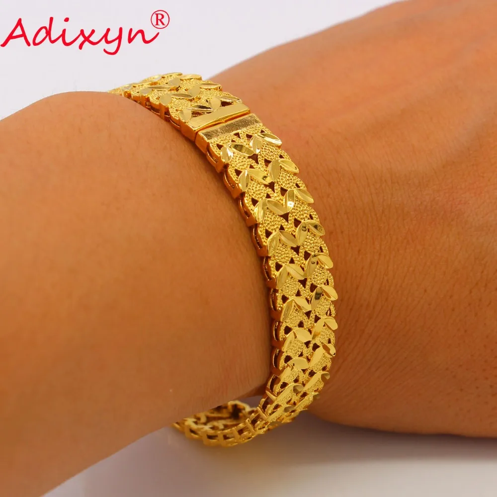 Adixyn 2 шт./лот Дубаи (Can Open) браслет для женщин/девушек золотого цвета подарочные