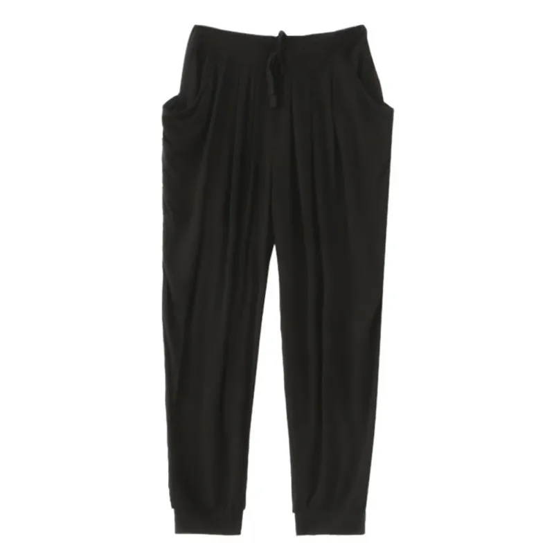 

2019 Summer Women Loose Pants Casual High Waist Harem Pants Capris Female Fashion Solid Color Drawstring Trousers Sweatpants