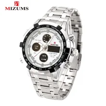 Мужские часы лучший бренд класса люкс цифровой кварцевые часы для мужчин серебро стали группа спортивные наручные часы водонепроницаемые relogio masculino