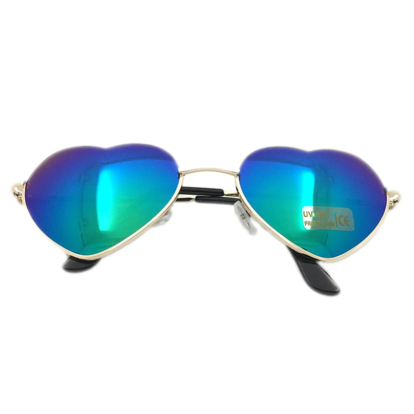 FOENIXSONG, модные солнцезащитные очки с сердечками, оправа, тени для женщин, бренд UV400, солнцезащитные очки, зеркальные, солнцезащитные очки, Oculos, винтажные очки - Цвет линз: Sunglasses No 09