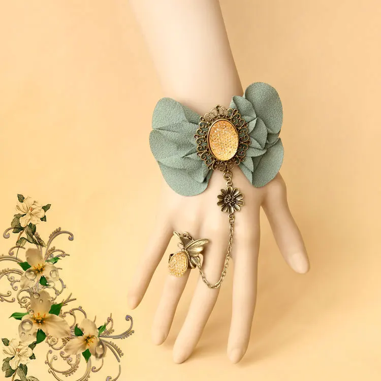 

Summer Style Flower Butterfly Bangles Bracelets for Women Jewelry Accessories Craft Fashion Charm Bracelet Ring Set Brand WS-244