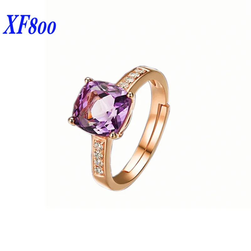 

[XF800] Romantic Amethyst Garnet Stone Rings ,silver 925 vintage anniversary jewelry R08