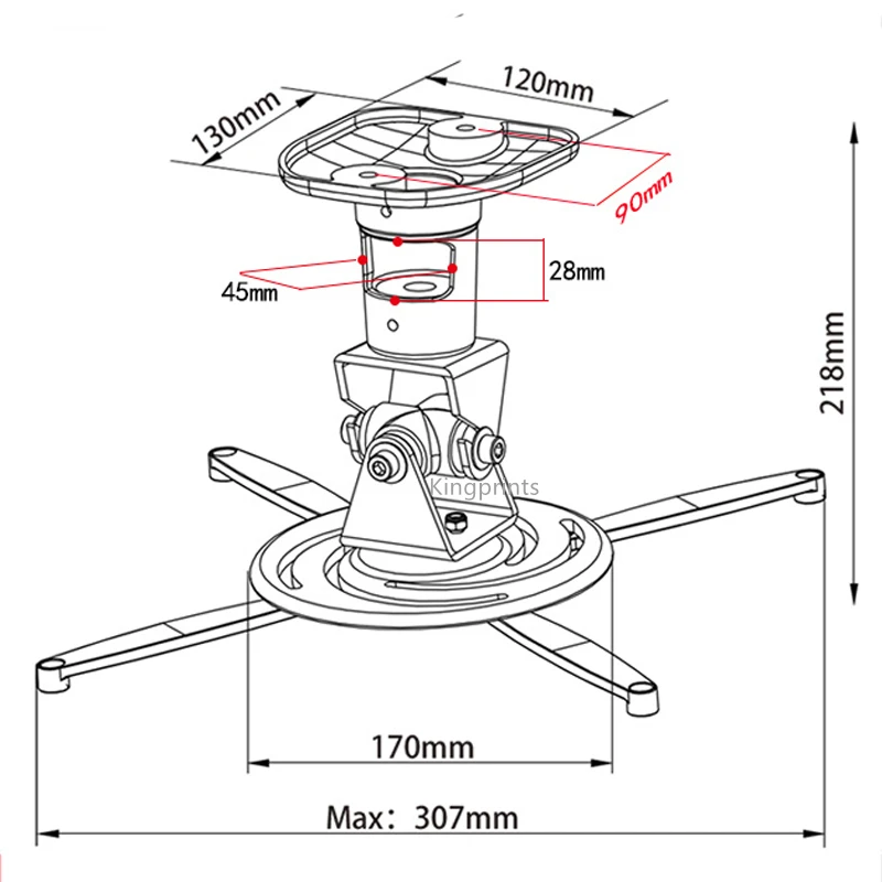 Универсальный кронштейн для потолочного крепления для Epson Suzuki Benq AUN UNIC проектор выдвижные ручки Вращающийся Поворотный кронштейн для наклона вешалка