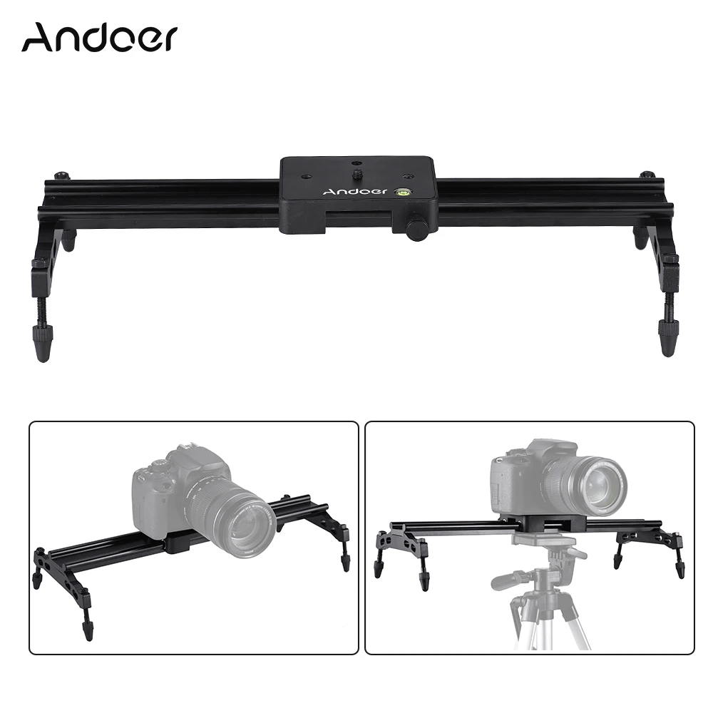 Andoer40cm157inchPortableAluminumAlloyCameraTrackDollySlider