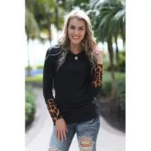 2016 New European And American Winter Women Cotton Blend Leopard Stitching Hooded Buttons