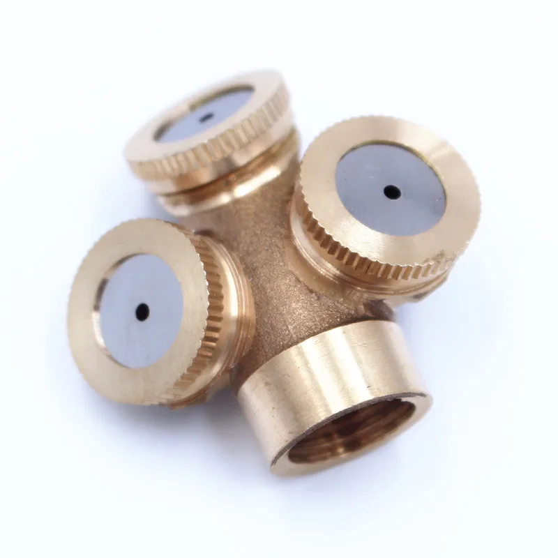 

10pcs 3 Head Garden Sprinklers Irrigation Brass Water Flower Misting Nozzle Fog Sprayer for Agricultural Garden Tools R205