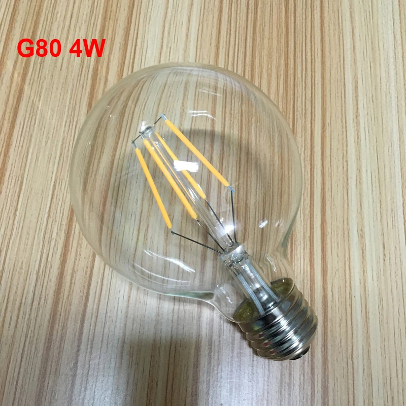 G45 A60 ST64 G80 T45 светодиодный ламп накаливания AC85-265V типа «Свеча»), 2 Вт, 4 Вт, 6 Вт 8 Вт Эдисон светодиодный светильник E27 E12 E14 канделябры светильник лампочка