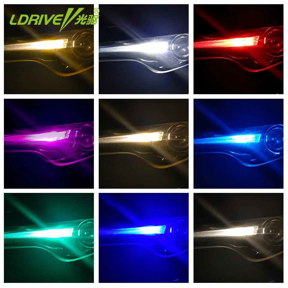 LDRIVE Canbus Error Free 12V 2 3 W светодиодный T10 силиконовый шарик 3000K 4300 К 6000 Цвет: желтый