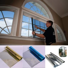 Солнечный одностороннее зеркало самоклеящаяся пленка для окон Светоотражающие конфиденциальности регулирования нагрева декоративная пленка для оттенок комнатный офис 40/50/60 см x 400 см