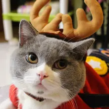 Рождественские флисовые шляпы для кошек, рога щенков, маленькие, средние, нежные, забавные, милые, вечерние, головные уборы для питомцев, собак, животных, товары для чихуахуа, кошек