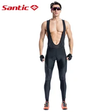 Santic мужские длинные штаны для велоспорта, штаны с подкладкой для велосипеда, дорожный MTB комбинезон, 4-5 часов, большие расстояния, Азиатский Размер, M8C04101