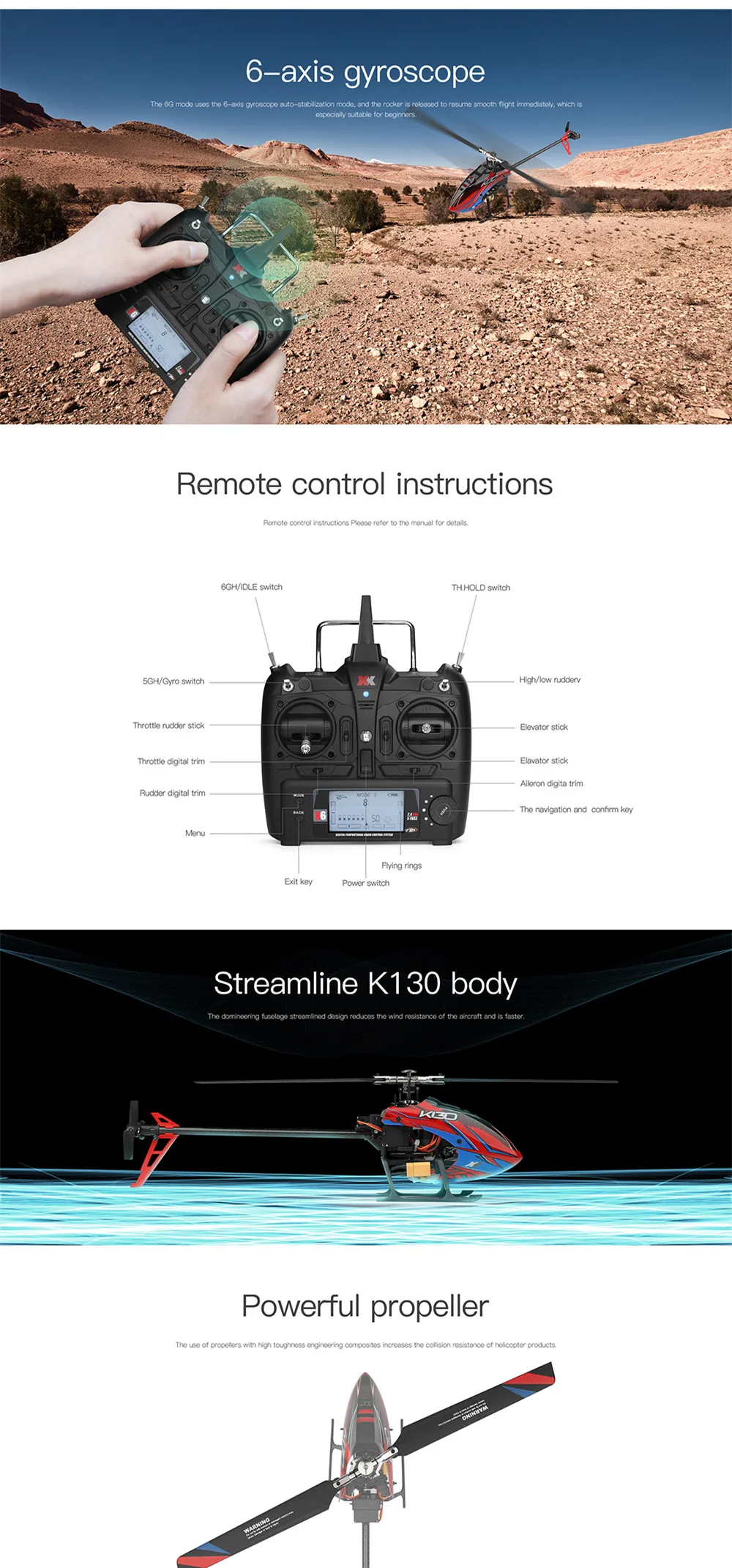 XK K130 2,4G 6CH бесщеточный 3D6G бесщеточный Радиоуправляемый вертолет RTF, совместимый с FUTABA S-FHSS