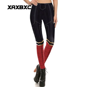 

XAXBXC 1793 Sexy Femme Pencil Pants Superhero Spider Cosplay 3D Printed Stretch Slim Fitness Workout Push Up Women Leggings