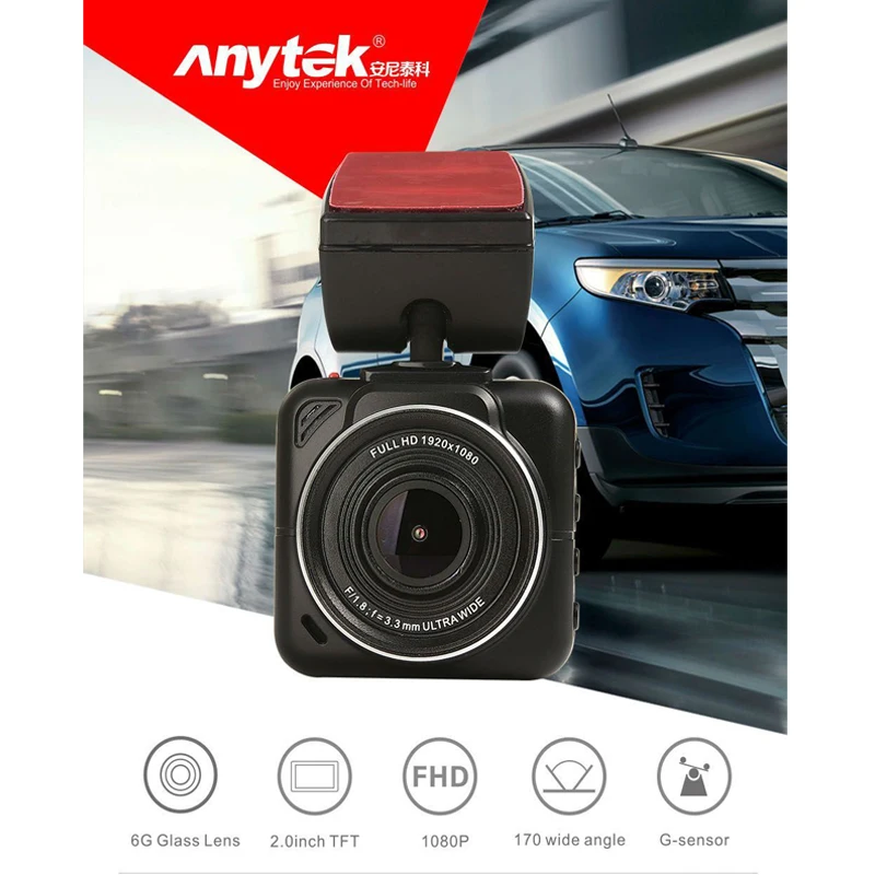 ANYTEK Q2N 2.0 inch Car DVR Camera 1080P HD Night Vision Dash Cam