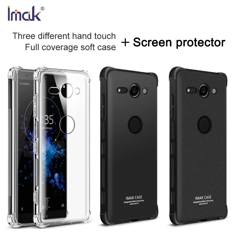 

IMAK For Sony Xperia XZ2 Compact Case Anti-dropping airbag protection Cover For Sony Xperia XZ2 Compact Soft TPU Case