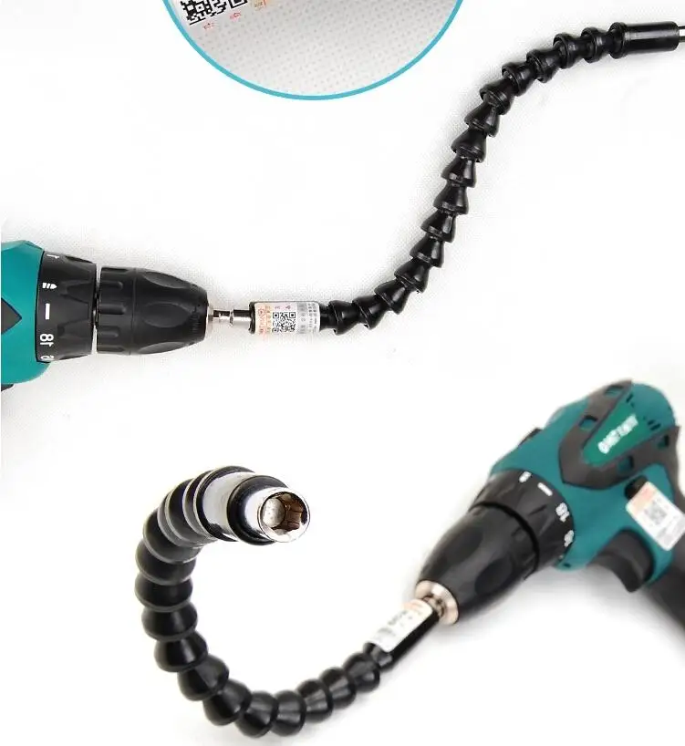 Free shipping!Special electric screwdriver extension rod can be bent