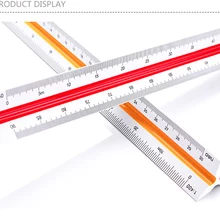 Пластмассовая линейка с треугольными шкалами(1:20~ 1:125), 30 см, дизайнерская, офисная, ахитектная, для школьников, студентов, h-качество, инженерный Рисунок c