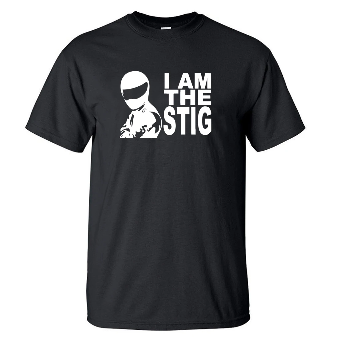 ТВ шоу I Am The Stig Мужская футболка Новая летняя хип-хоп Уличная из 100% хлопка Harajuku с