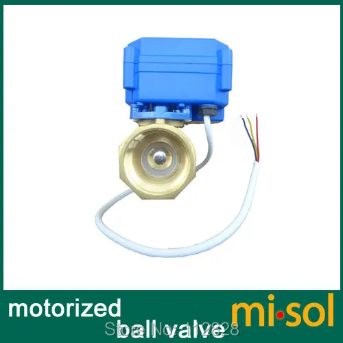 Misol/1 шт. моторизованный шаровой клапан латунь, G3/" DN20 BSP уменьшить порт, 2 варианта, CR02, электрический клапан