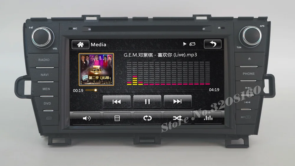 Discount 2din 8" Car DVD Player for Toyota Prius 2008 - 2014 with Radio RDS BT swc GPS free map 3G WIFI MP3 MP4 1080P Bluetooth call swc 7