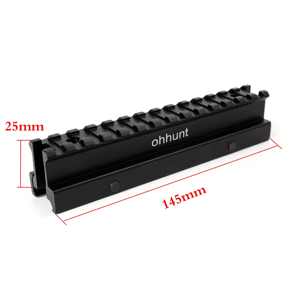 Ohhunt Tactical " Hight 14-slot см. Полный размер AR Riser Mount 20 мм Weaver Picatinny Rails Fit AR15 винтовки - Цвет: Черный