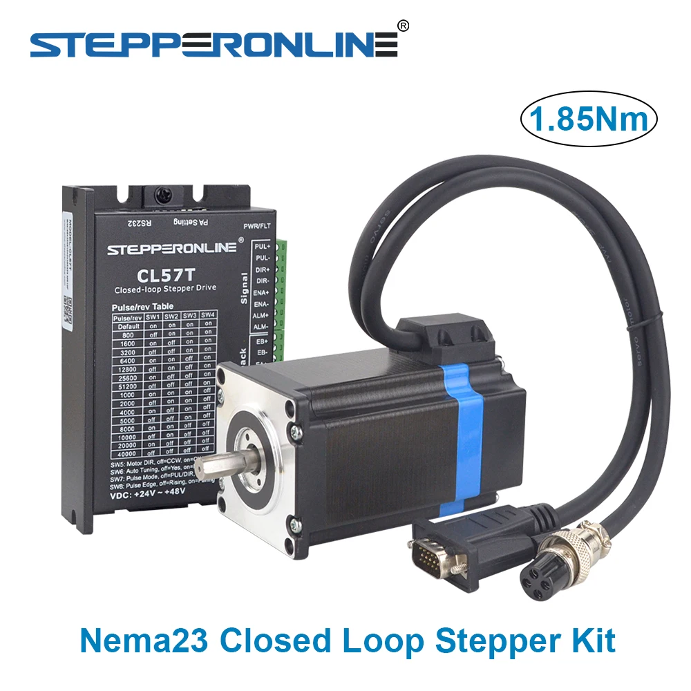 

Nema 23 1.85Nm Closed Loop Stepper Motor Kit Nema23 Stepper Motor  Driver/ 1 Axis Closed Servo Motor Kit  2pcs Extension Cable