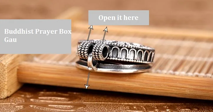925 серебро тибетская шесть слов пословица коробка GAU кулон ожерелье стерлингового серебра буддийские символы молитвенная коробка кулон ожерелье