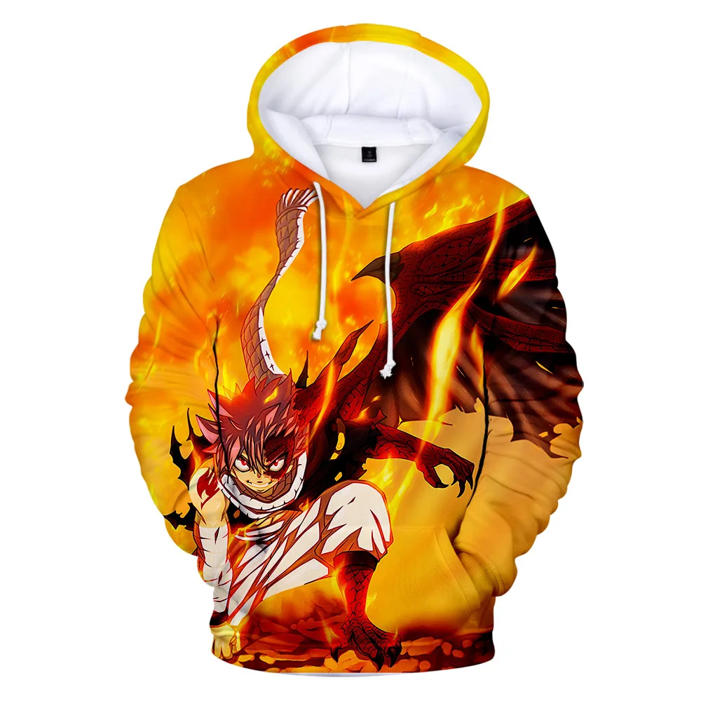 

Fairy Tail 3D Printed Costume Hoodies Naz Lucy Anime Fire Dragon Hooded Cosplay Sweatshirts Casual Tops Hip Hop Harajuku