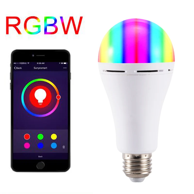 

E27/B22 Smart WIFI Bulb RGBW LED Light Bulb Works with Alexa Google Home 16 Million Colors ALI88