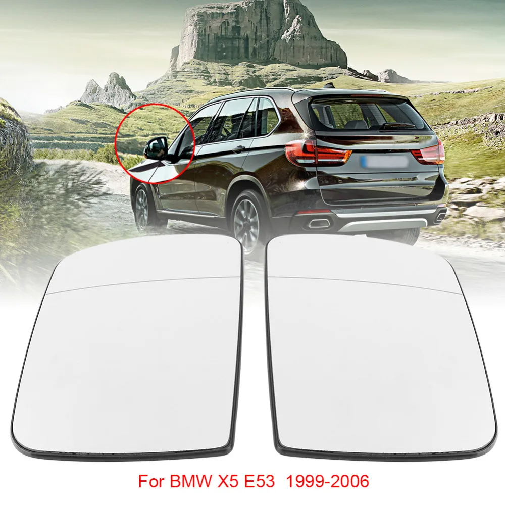 

Auto Car Anti Blind Left & Right Door Wing Rearview Mirror Glass Heated For BMW X5 E53 1999-2006 OEM 51167039598 Car-Styling