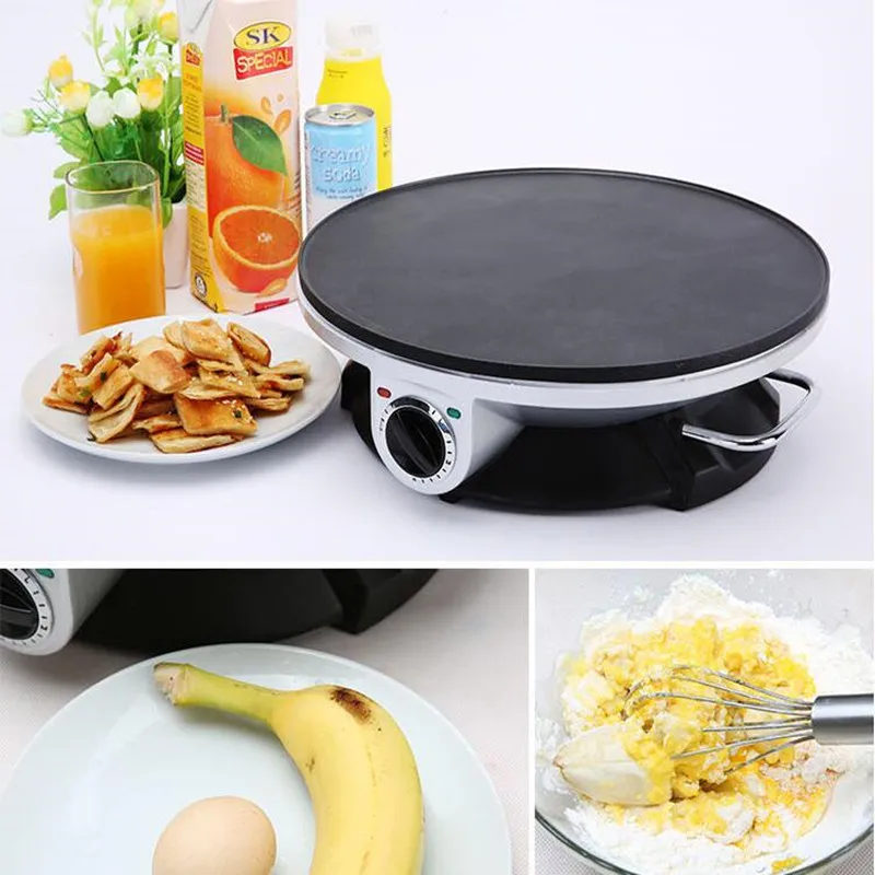 220V Multifunctional Electric Crepe Maker Pancake Rolled With Yau Char
