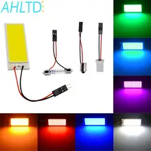 Акция T10 36 SMD COB белый/красный/желтый/синий светодиодный панель Супер авто интерьер чтения карта лампа светильник купольная гирлянда DC 12V