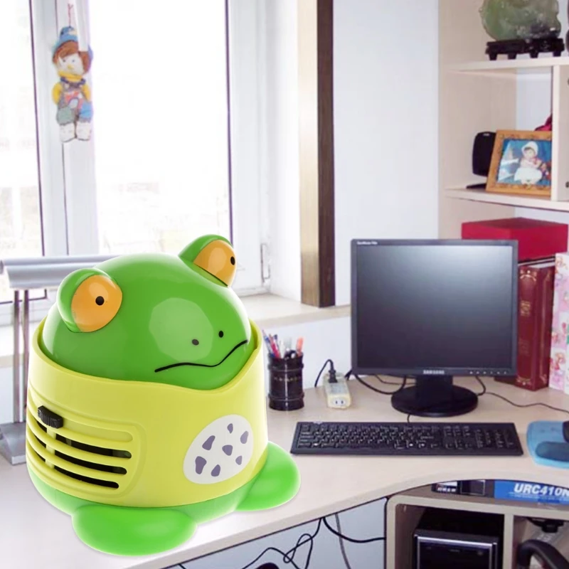 

Mini Frog Desktop Coffee Table Vacuum Cleaner Dust Collector for Home Office