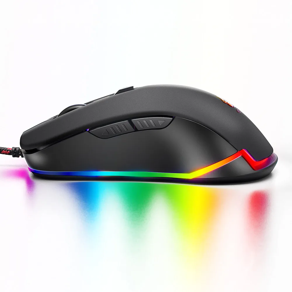 

V6 Wired RGB LED Backlit 4000DPI Optical Usb Ergonomic Gaming Mouse PC Laptop