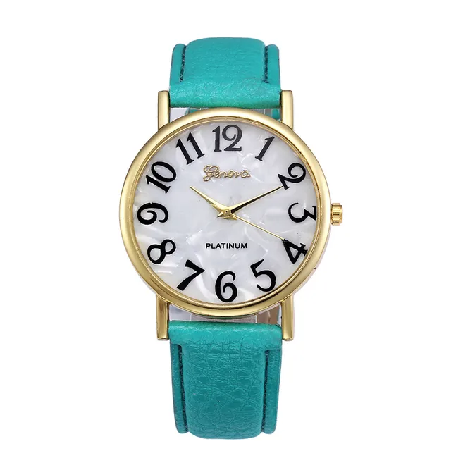 Hot Fashion Women Watches Big Numbers Retro Leather Women Watch