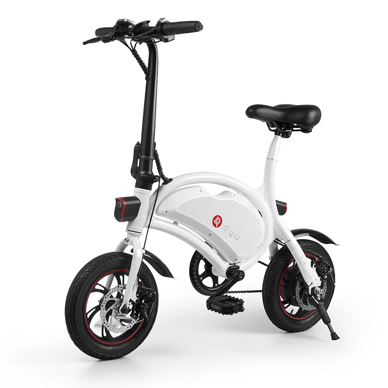 Dyu D2 Mini Folding Electric Scooter,Can pedal, assist, lithium battery electric car adults 2018