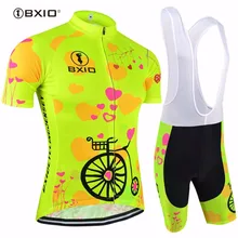 Bxio новые флуоресцентные женские велосипедные наборы с коротким рукавом велосипедная одежда из Джерси для горного велоспорта велосипед Roupas De Ciclismo Equipacion четыре цвета 125