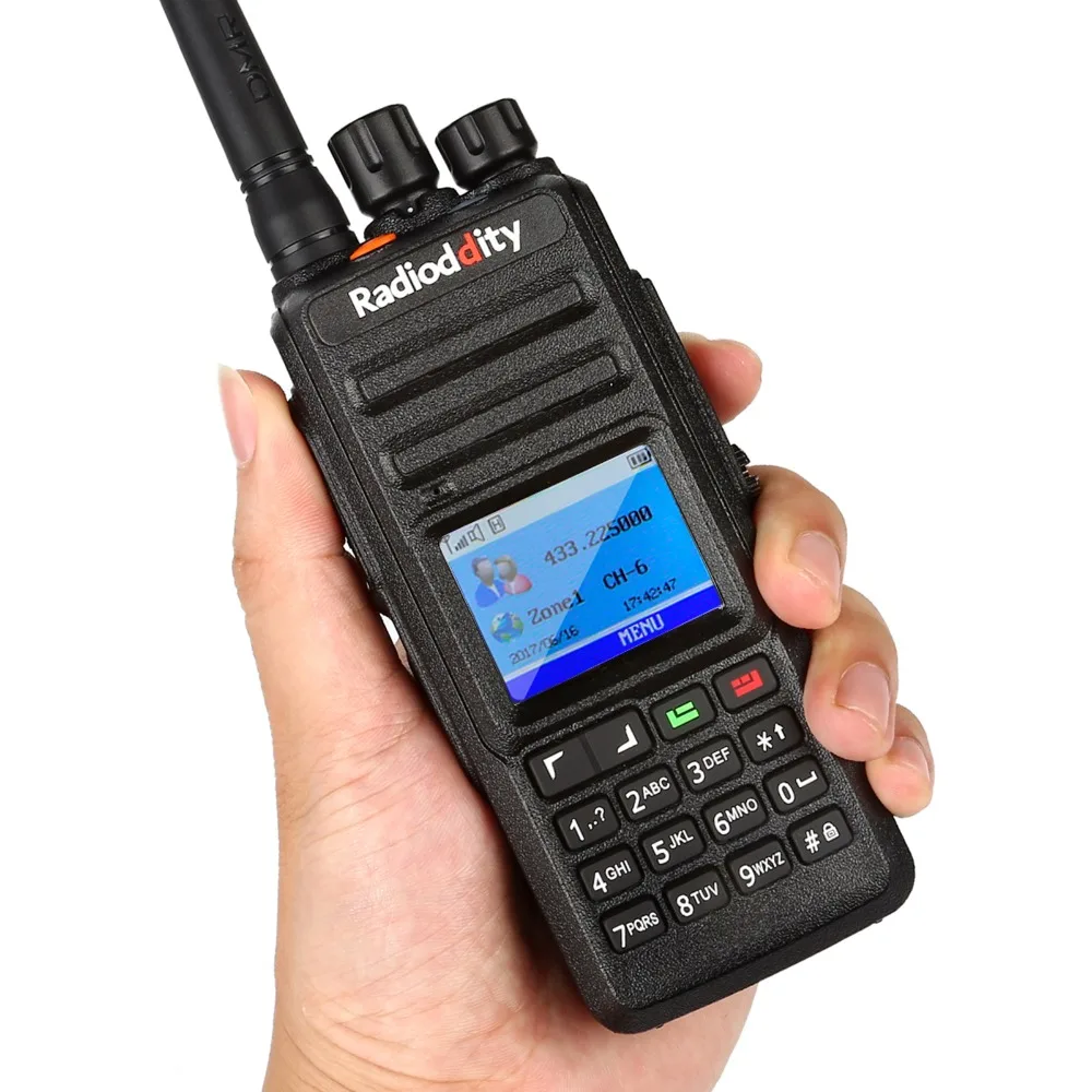 Радиочастотная рация GD-55 Plus UHF 400-470MHz 10W DMR радио Цифровая/аналоговая радиоантенна Водонепроницаемая двухсторонняя радиоантенна 2 антенны