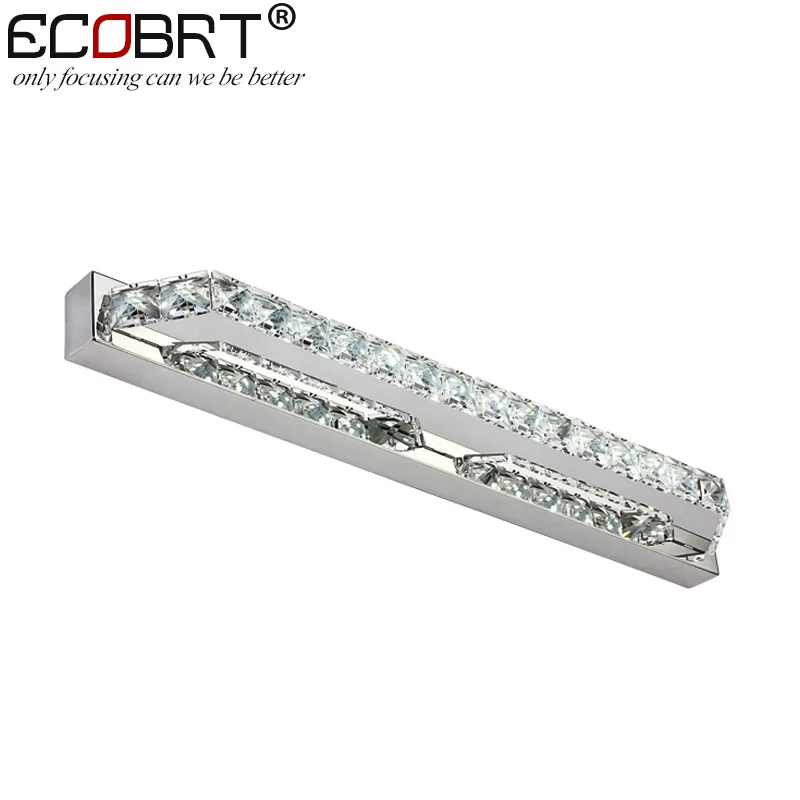 ECOBRT Good Quality 10W Crystal Wall Lamps 40CM Long LED Bathroom Mirror Bar Lights Fixture Indoor 110V / 220V AC