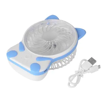 

Cat Charging Fan Excellent For Children Students Carry With Button For Office And Learning Travelling