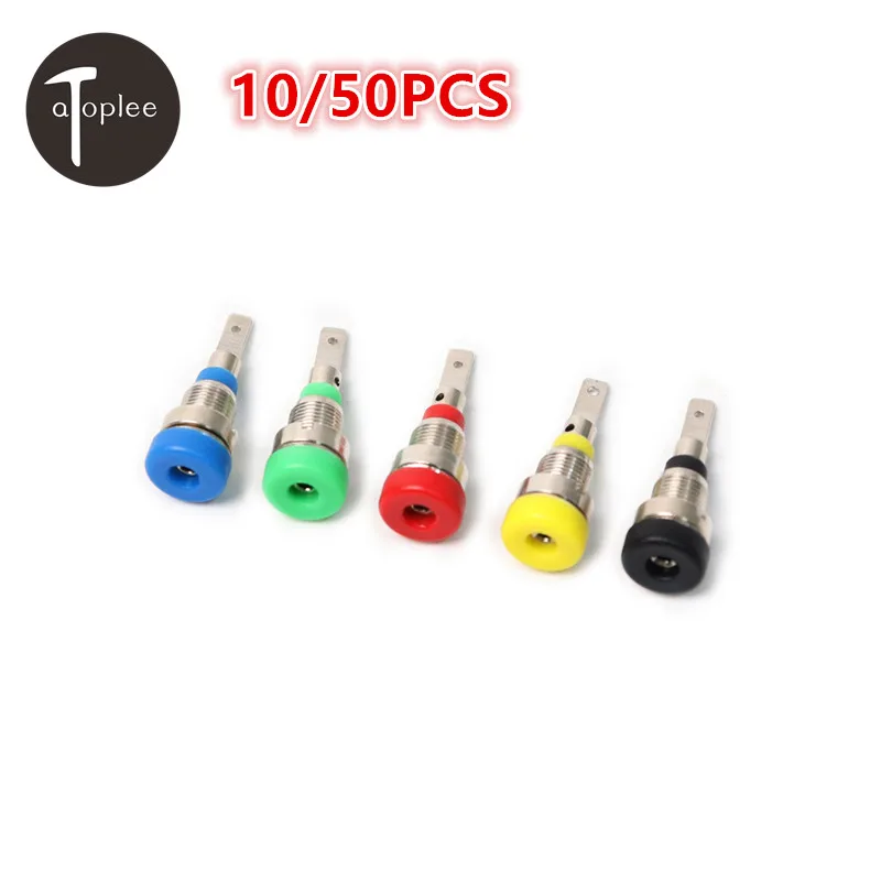 

Hot Sale 10/50PCS 2mm Connector Amplifier Terminal Binding Post Banana Jack Socket Panel Mount Plug Jack Connector