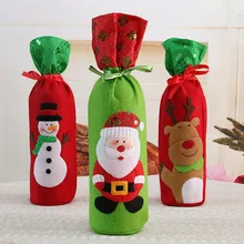 Рождественская бутылка вина крышка мешок сумка набор Рождество Санта украшение стола вечерние подарки Рождественские украшения для дома Вечерние