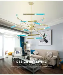 Простая Современная креативная гостиная люстра спальня светодиодный лампы
