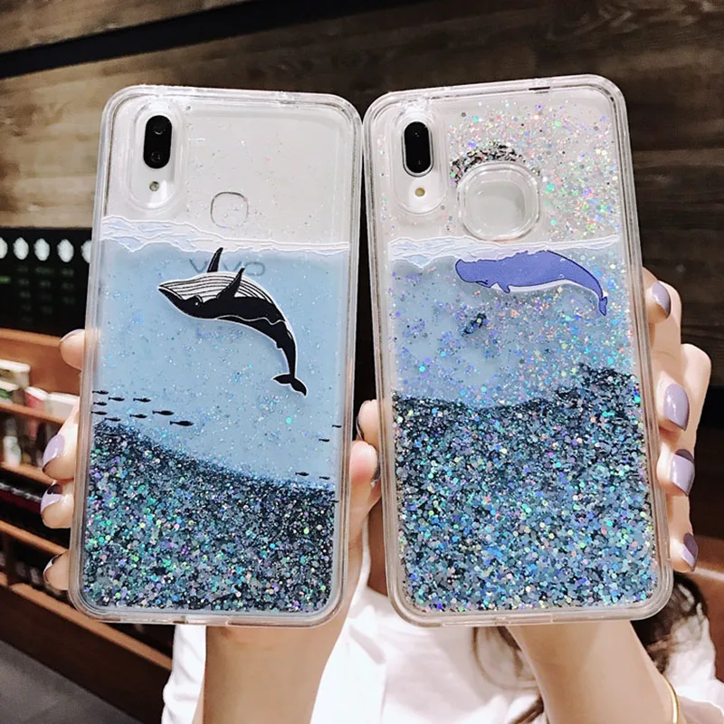Чехол с динамическим зыбучим песком для Vivo X27 V11 V11i X9 X9S X20 V7 Plus Y67 Y71 Y75 Y79 Y83 Y85 Y93