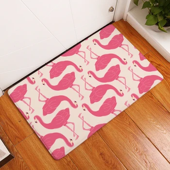 

Fashion Style Flamingo Print Carpets Anti-slip Floor Mat Outdoor Rugs Beautiful Front Door Mats