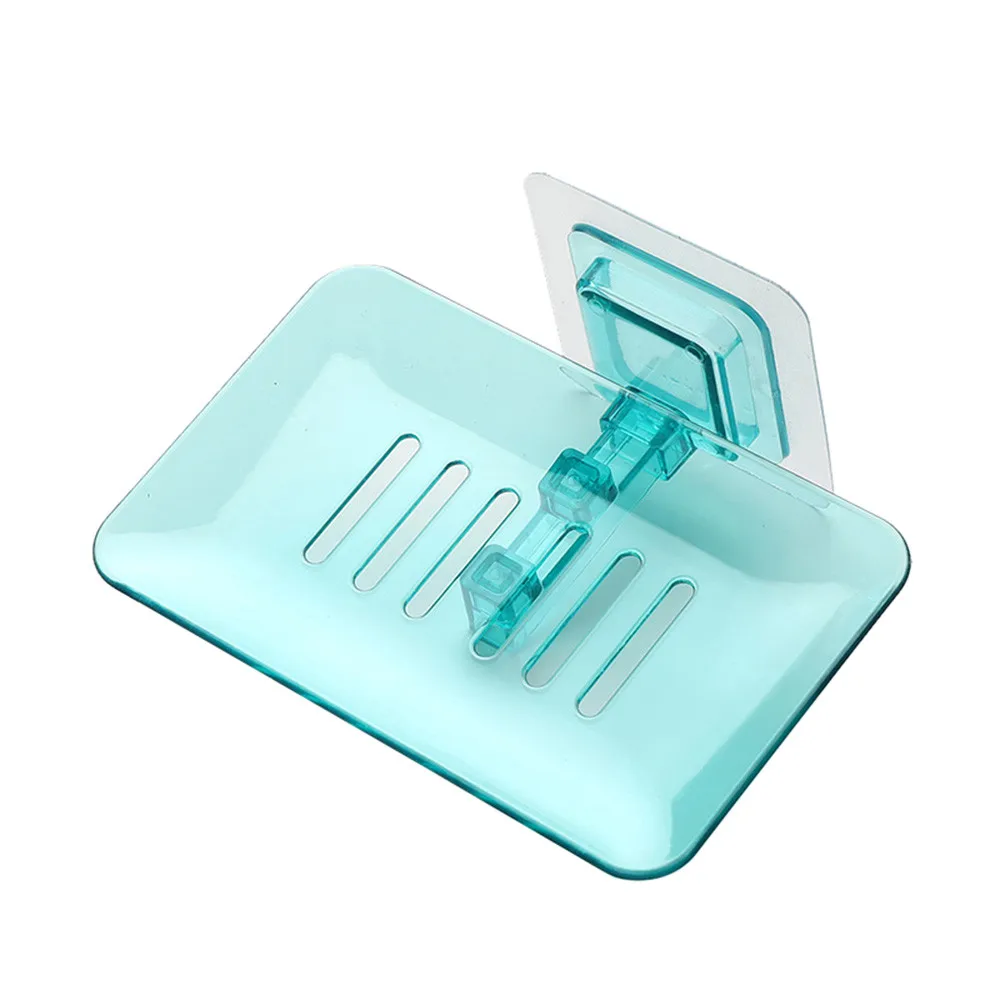 

New Soap Dish Strong Suction Cup Wall Tray Holder Soap Storage Box For Bathroom Shower Tool
